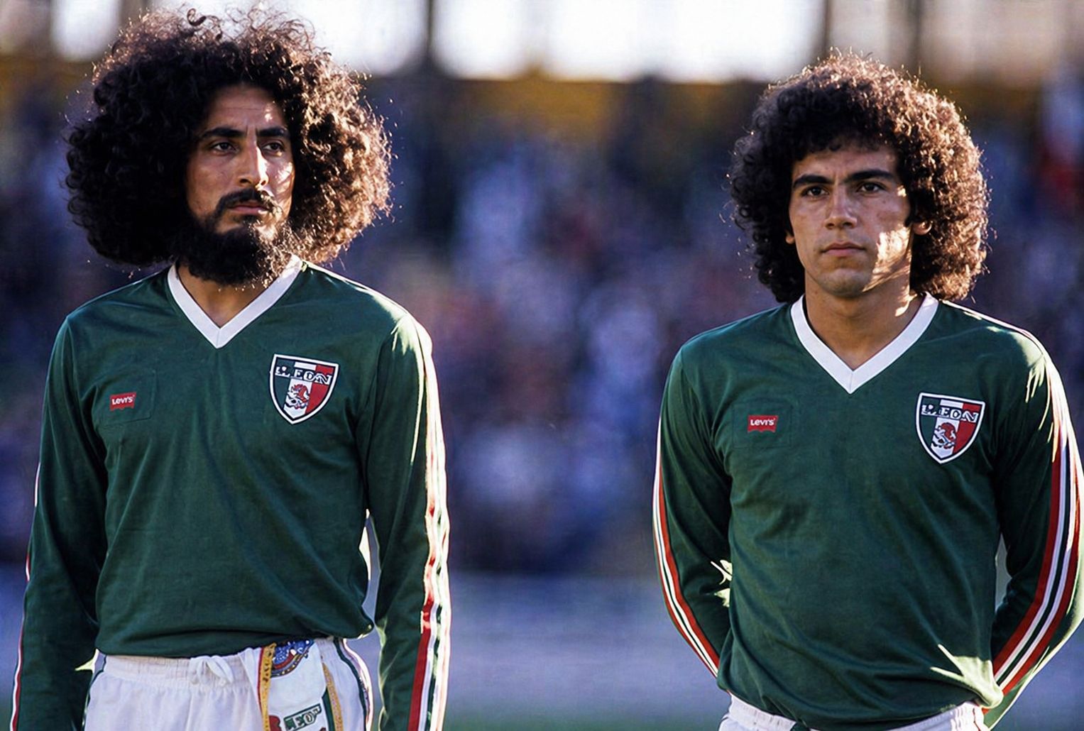 Mexico national team wearing Levi's kits, 1970s